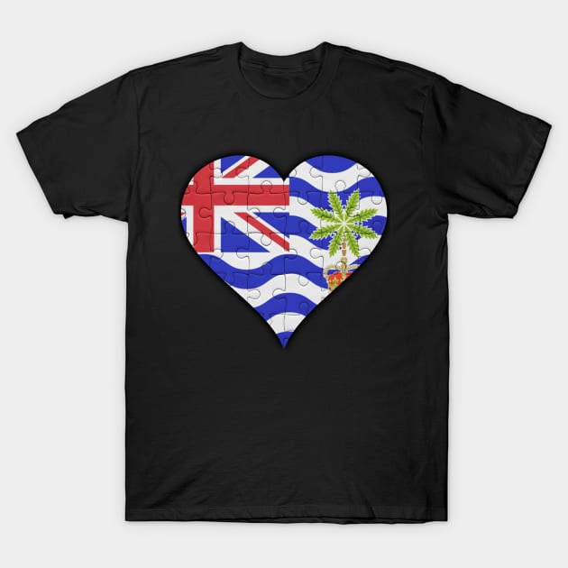 Biot Jigsaw Puzzle Heart Design - Gift for Biot With British Indian Ocean Territory Roots T-Shirt by Country Flags